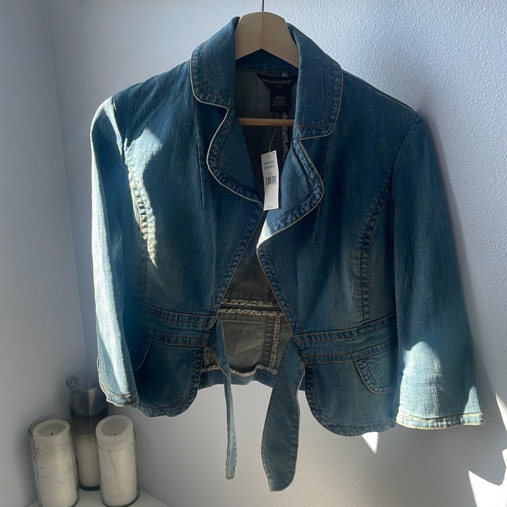 NWT Banana Republic Lightweight Denim Jacket Size 2